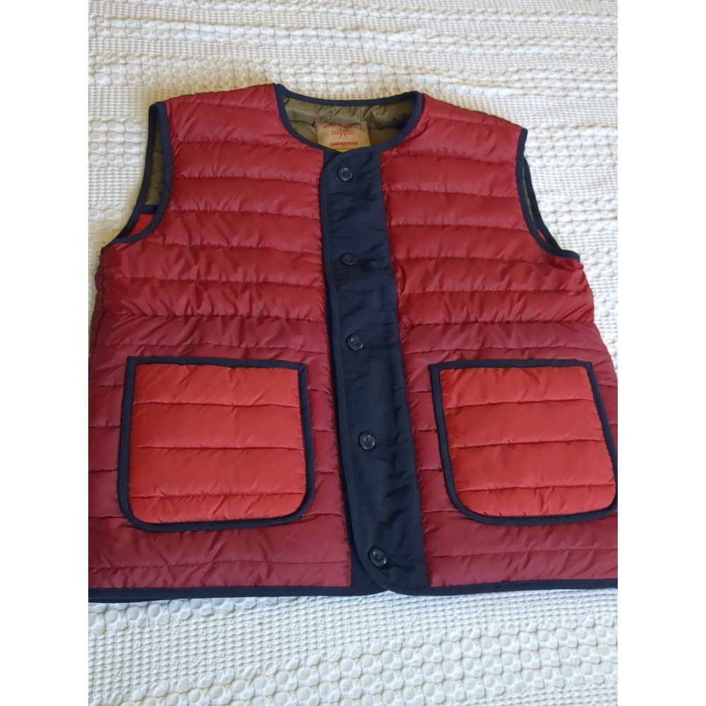 Patagonia ReCrafted Down Puffer Vest Button Up Size Medium Men's Multicolor